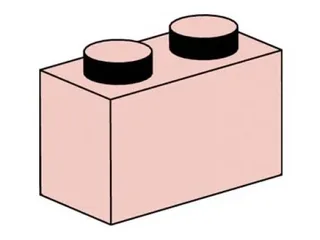 LEGO 10003-1 1 x 2 Sand Red Bricks — 100 pieces, Bulk Bricks theme