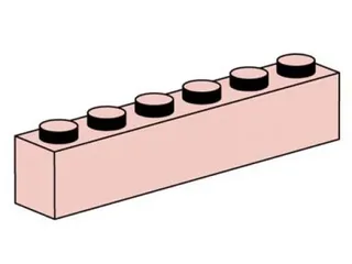 LEGO 10006-1 1 x 6 Sand Red Bricks — 50 pieces, Bulk Bricks theme