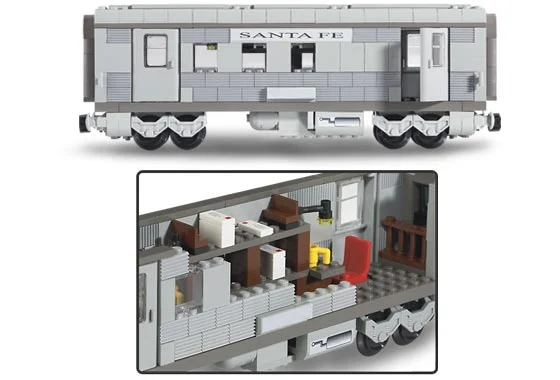 Santa Fe Cars - Set I (mail or baggage car) - View 2