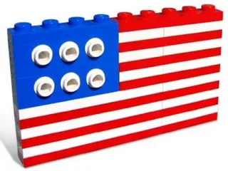 LEGO 10042-1 American Flag — 35 pieces, Seasonal theme