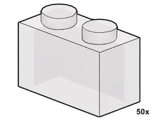 LEGO 10051-1 Transparent Bricks — 50 pieces, Bulk Bricks theme