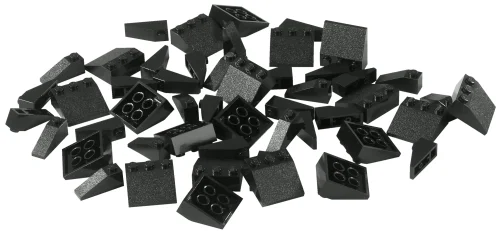 LEGO 10055-1 Black Slopes 33 3 x 1 and 3 x 3 — 50 pieces, Bulk Bricks theme