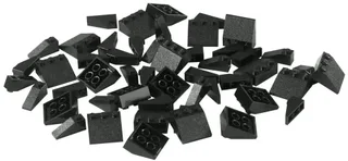LEGO 10055-1 Black Slopes 33 3 x 1 and 3 x 3 — 50 pieces, Bulk Bricks theme