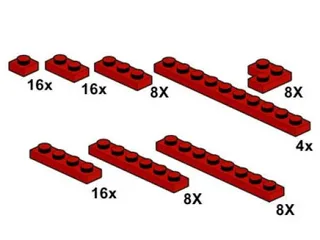 LEGO 10062-1 Red Plates 1 x n — 84 pieces, released 2002