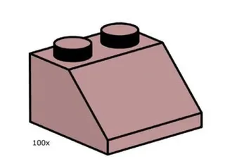 LEGO 10114-1 2 x 2 Sand Red Roof Tiles — 100 pieces, released 2001