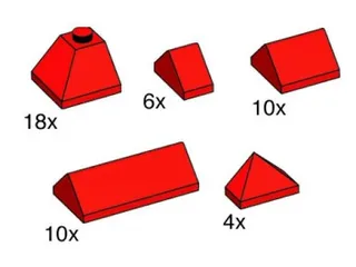 LEGO 10162-1 Red Ridge Tiles — 48 pieces, Bulk Bricks theme