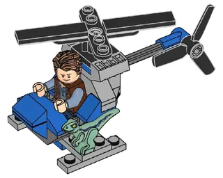 LEGO 122113-1 Owen with Helicopter — 31 pieces, released 2021