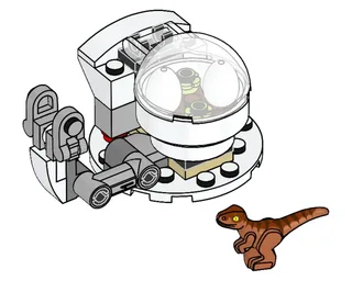 LEGO 122219-1 Raptor with Breeding Station — 37 pieces, released 2022