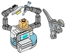 LEGO 122405-1 Raptor and Laboratory Table — 35 pieces, released 2024