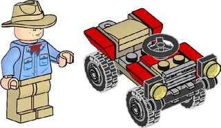LEGO 122408-1 Alan Grant with Buggy — 38 pieces, Jurassic World theme