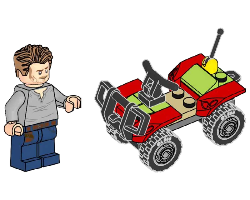 LEGO 122503-1 Owen with Quad Bike — 34 pieces, Jurassic World theme
