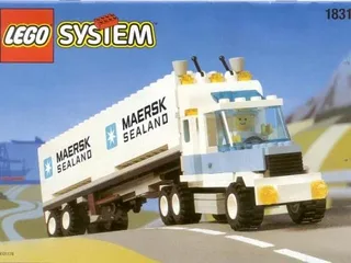 LEGO 1831-2 Maersk Sealand Container Lorry — 207 pieces, released 1995