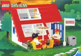 LEGO 1854-1 House with Roof-Windows — 153 pieces, Town theme