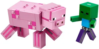 LEGO 21157-1 BigFig Pig with Baby Zombie — 159 pieces, Minecraft theme