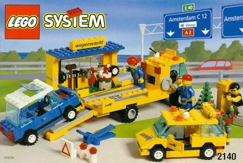 LEGO 2140-1 ANWB Roadside Assistance Crew — 264 pieces, released 1996