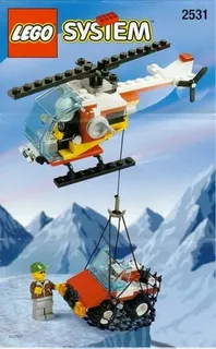 LEGO 2531-1 Rescue Helicopter and Jeep — 99 pieces, Town theme