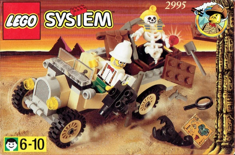 LEGO 2995-1 Adventurers Car & Skeleton — 69 pieces, Adventurers theme