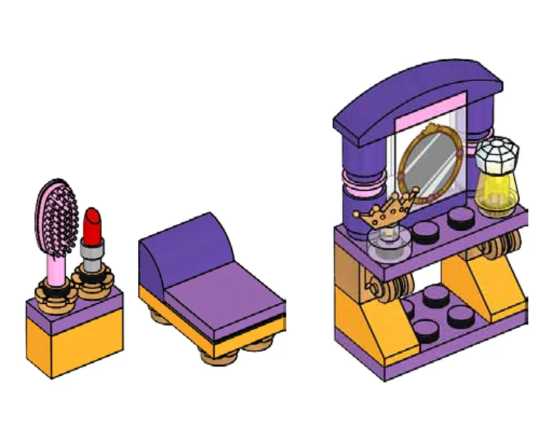 Rapunzel's Dressing Table - LEGO Set 302101-1 - 2021
