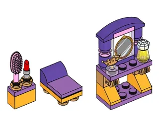 LEGO 302101-1 Rapunzel's Dressing Table — 33 pieces, released 2021