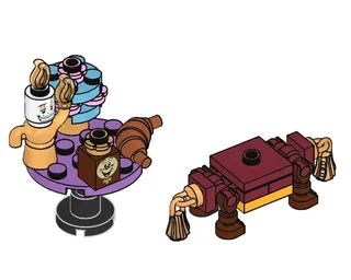 LEGO 302105-1 Cogsworth, Lumière & Sultan — 31 pieces, released 2021