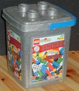 LEGO 3025-1 25th Anniversary Silver Bucket — 601 pieces, Universal Building Set theme
