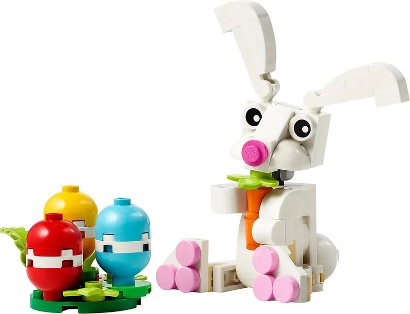 Easter Bunny with Colourful Eggs - View 2