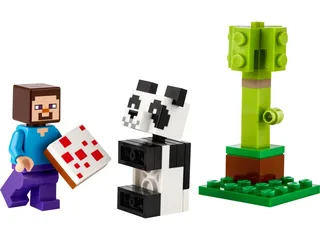 LEGO 30672-1 Steve and Baby Panda — 35 pieces, released 2024
