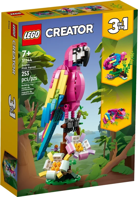 Exotic Pink Parrot - View 2