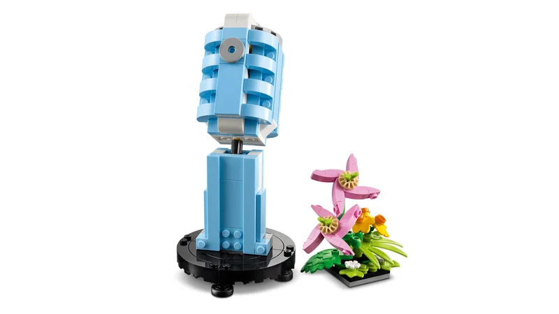 Record Player with Flowers - View 3