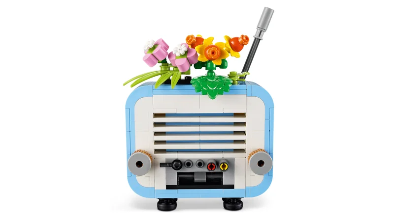 Record Player with Flowers - View 4