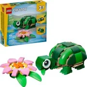 Turtle with a Water Lily Flower - View 3