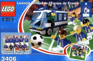 LEGO 3406-2 Equipe de France Team Bus — 133 pieces, Sports theme