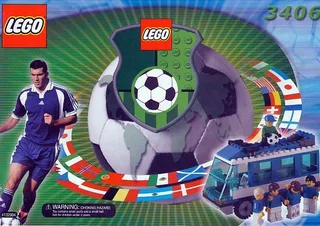 LEGO 3406-3 Team Bus (White) — 131 pieces, released 2000