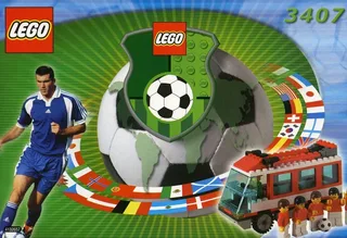 LEGO 3407-1 Team Bus (Red) — 132 pieces, Sports theme