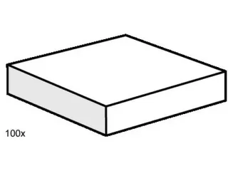 LEGO 3493-1 2 x 2 White Smooth Tiles — 100 pieces, Bulk Bricks theme