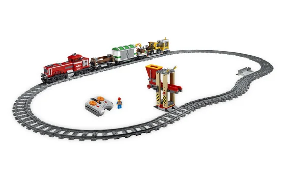 Red Cargo Train - View 2