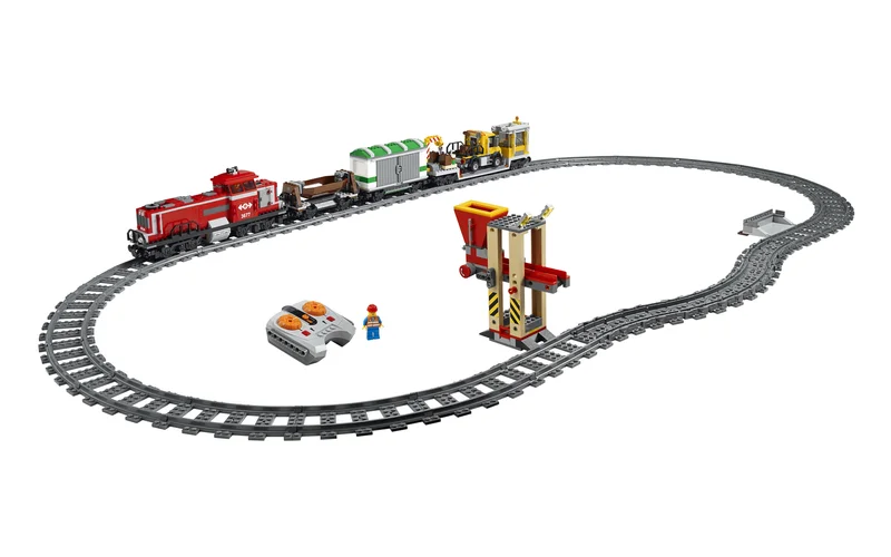 Red Cargo Train - View 3