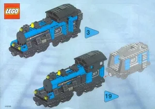 LEGO 3741-1 Large Locomotive (base unit without color trim elements) — 91 pieces, released 2001