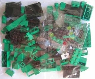LEGO 3744-1 Locomotive Green Bricks — 106 pieces, Train theme