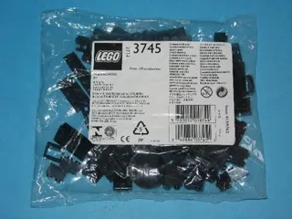 LEGO 3745-1 Locomotive Black Bricks — 106 pieces, Train theme