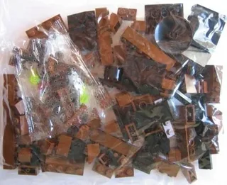 LEGO 3746-1 Locomotive Brown Bricks — 106 pieces, Train theme
