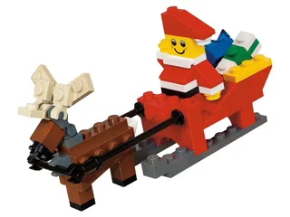 LEGO 40010-1 Santa with Sleigh — 71 pieces, released 2010