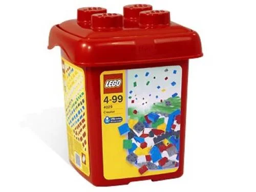 Build with Bricks Bucket {Red Bucket} - LEGO Set 4029-1 - 2003