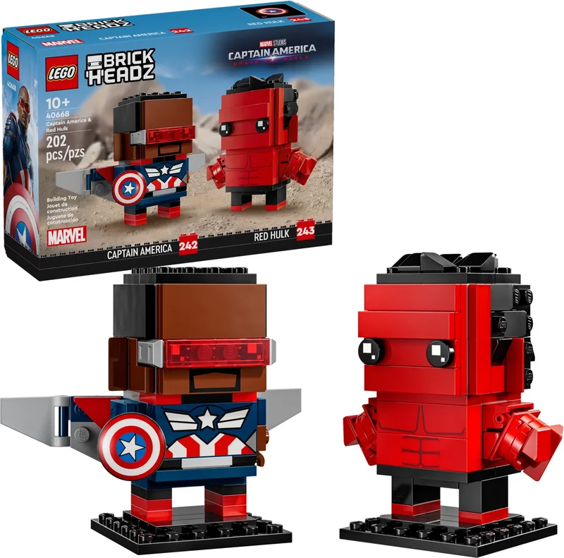 Captain America & Red Hulk Figures - View 3