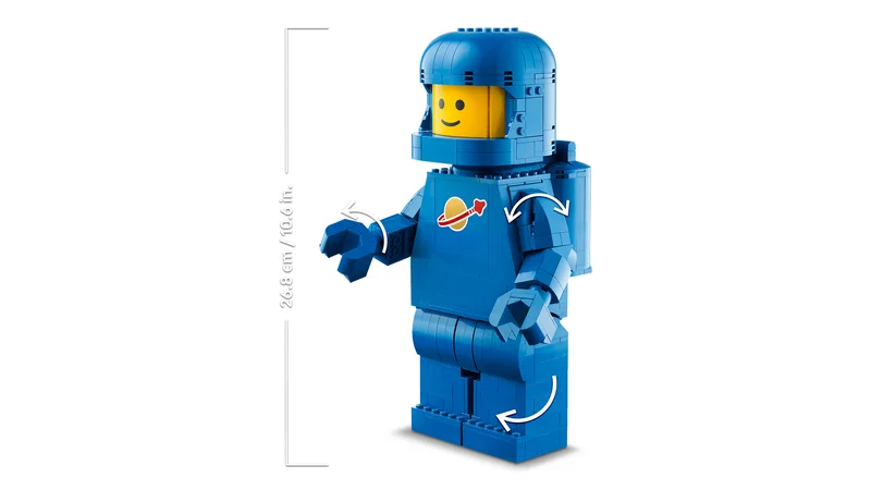 Up-Scaled Blue Astronaut Minifigure - View 5