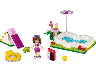 LEGO 41090-1 Olivia's Garden Pool — 82 pieces, released 2015