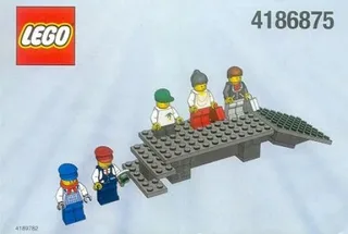 LEGO 4186875-1 9V Platform and Mini-Figures — 47 pieces, Train theme