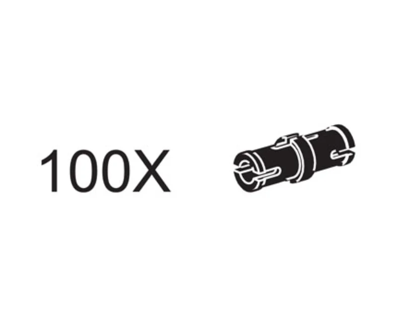LEGO 5003122-1 Connector Pegs with Friction Ridge (Black) — 100 pieces, Service Packs theme