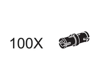 LEGO 5003122-1 Connector Pegs with Friction Ridge (Black) — 100 pieces, Service Packs theme