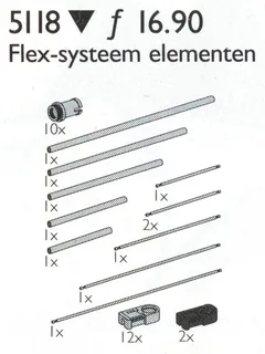 LEGO 5118-1 TECHNIC Cables — 35 pieces, released 1995